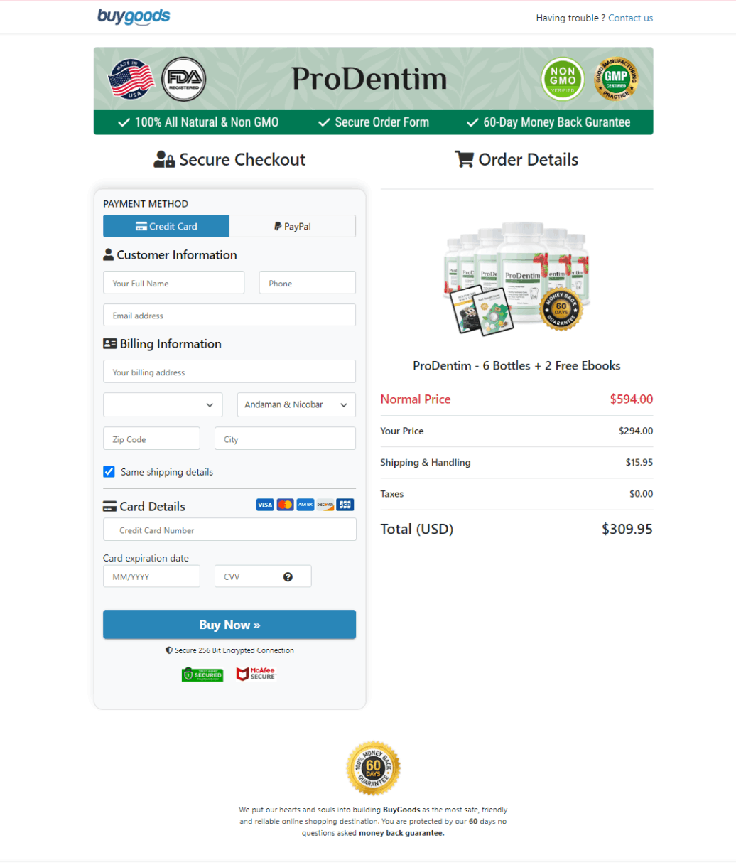 ProDentim Secure Order Form